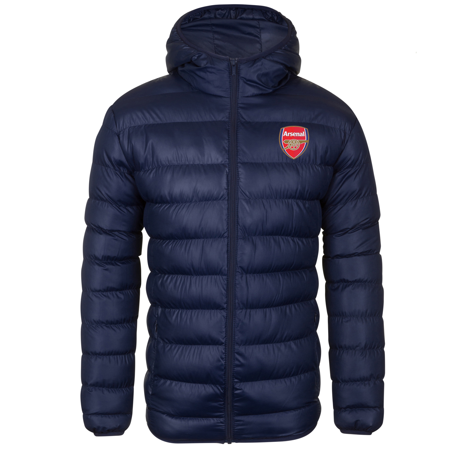 Arsenal FC Official Soccer Gift Mens Quilted Hooded Winter Jacket eBay